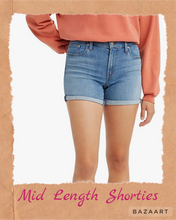 Load image into Gallery viewer, Eco : Levi’s Mid Length Shorties
