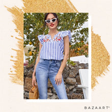 Load image into Gallery viewer, Eco Embroidered Cotton Top
