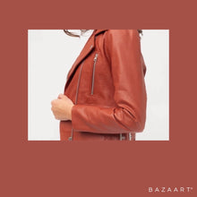 Load image into Gallery viewer, Eco Vegan leather moto jacket
