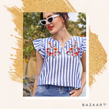 Load image into Gallery viewer, Eco Embroidered Cotton Top
